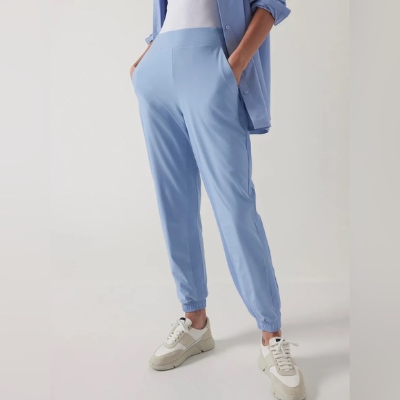 Athleta Pants - Athleta Brooklyn Lined Jogger Heron Blue 0 NWOT